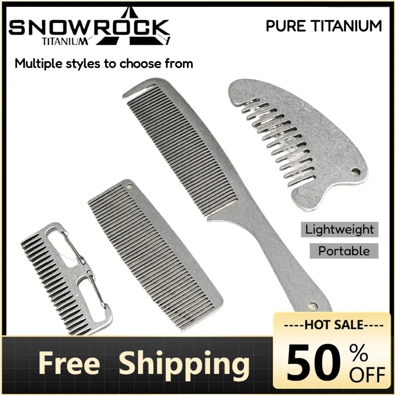 Comb Pocket Titanium - Grzebień do włosów i brody SNOWROCK