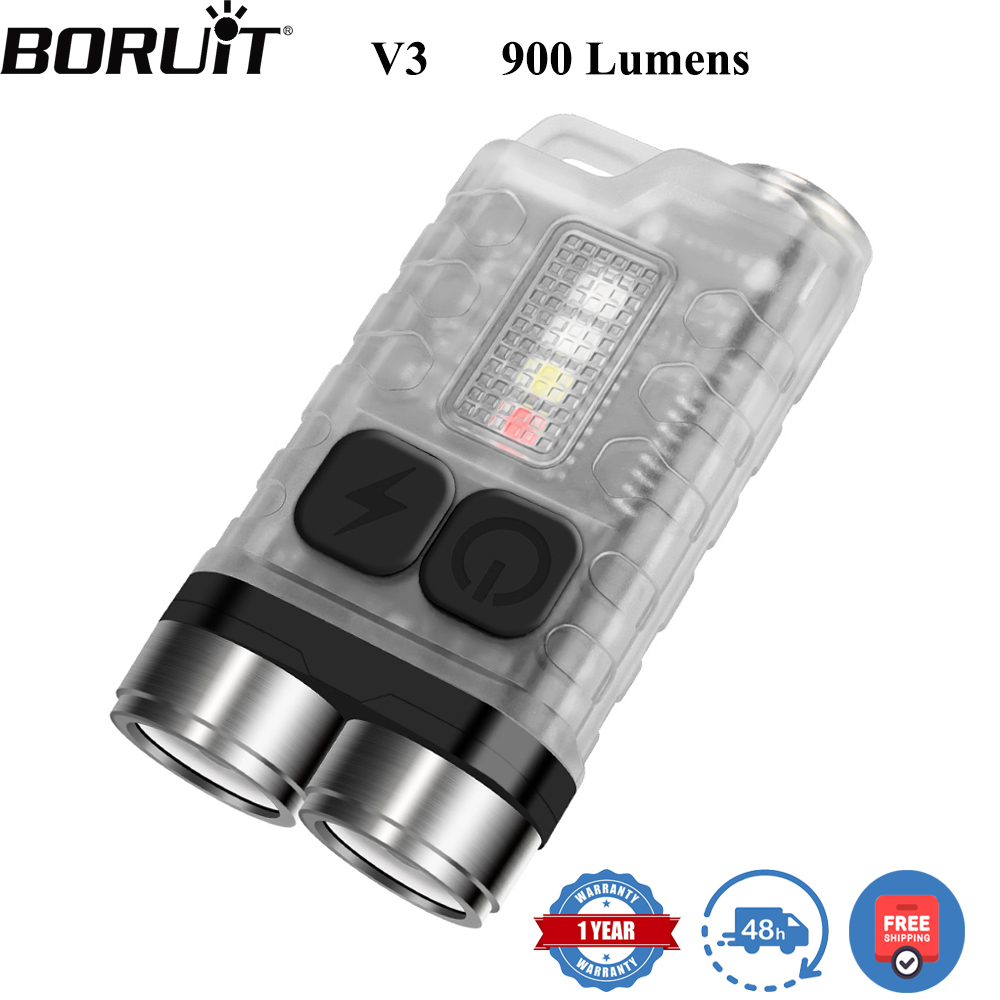 Keychain Flashlight - BORUiT V3 LED Latarka Brelok Przenośna