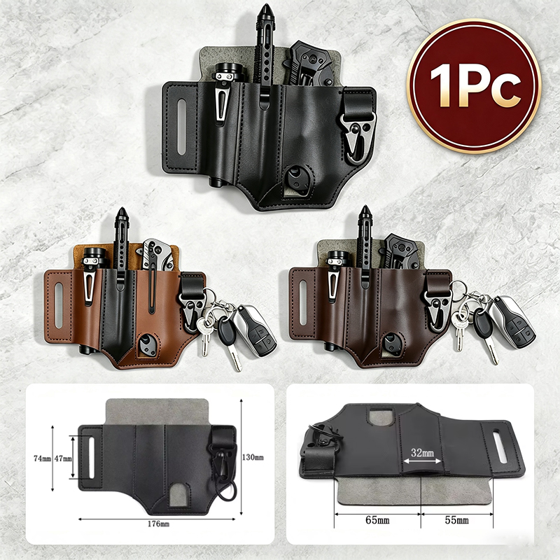 Edc Carry Pocket Pouch - Wieszak na pas ze skóry bydlęcej
