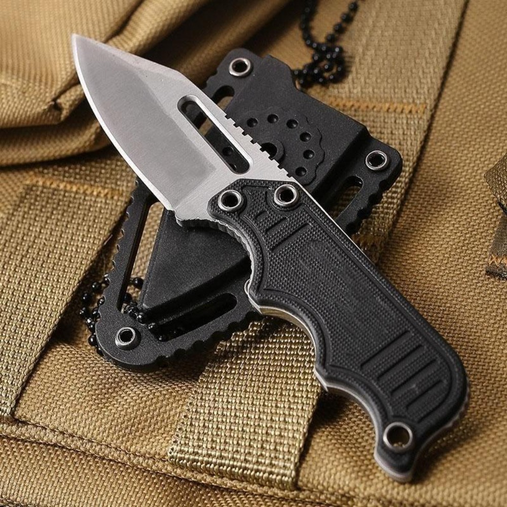 Edc Carry Fixed Blade Knife - Przenośny nóż na szyję z pochwą