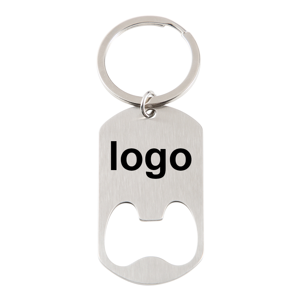 Bottle Opener Keyring - Niestandardowe logo firmy Breloczek ze stali