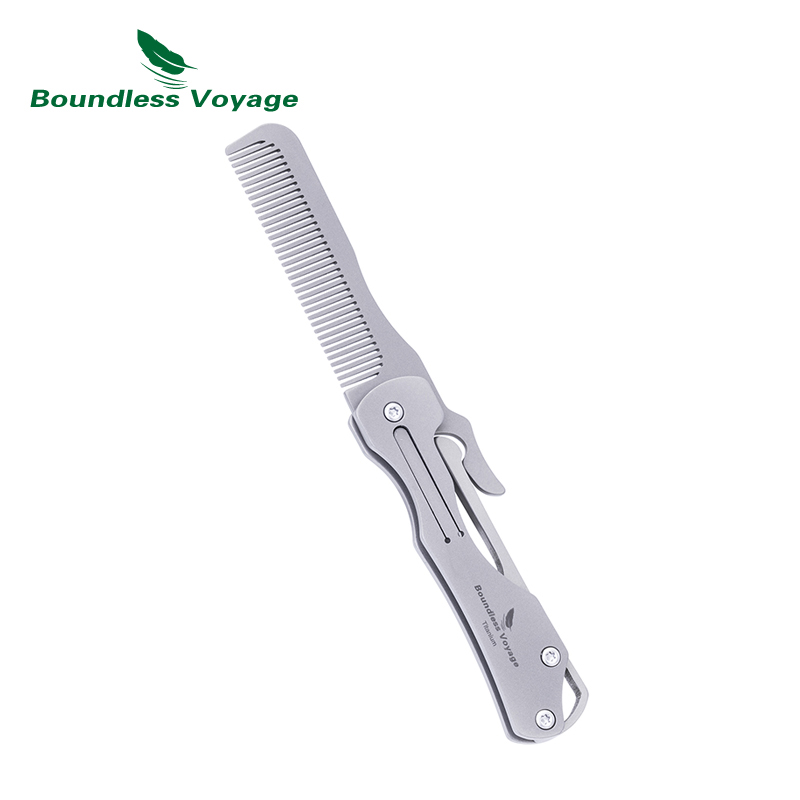 Comb Pocket Titanium - Boundless Voyage składany tytanowy grzebień do