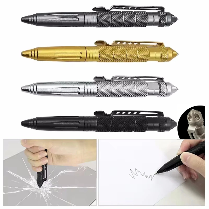 Pen Tactical Glass - 1/2/3/4 szt. Wielofunkcyjny długopis taktyczny do