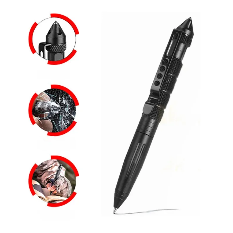 Pen Tactical Glass - Wielofunkcyjny długopis taktyczny do samoobrony, antypoślizgowy,