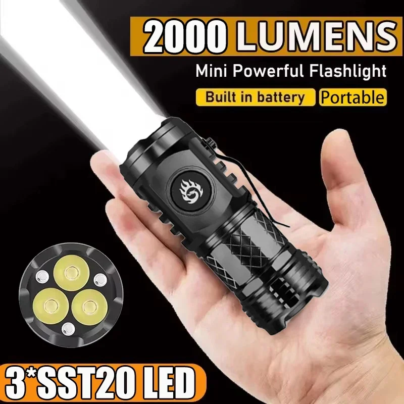 Keychain Flashlight - Mocna taktyczna latarka 3LED, mini latarka