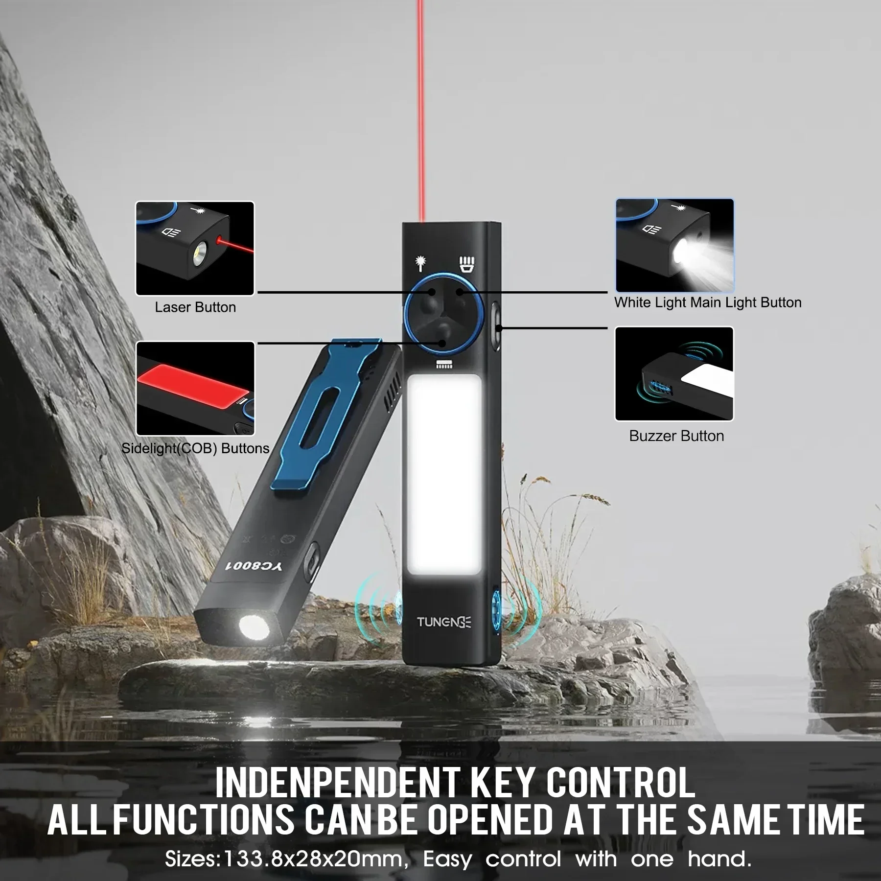 YC8001 1000LM Mini Latarka EDC – Keychain Flashlight recenzja i cena