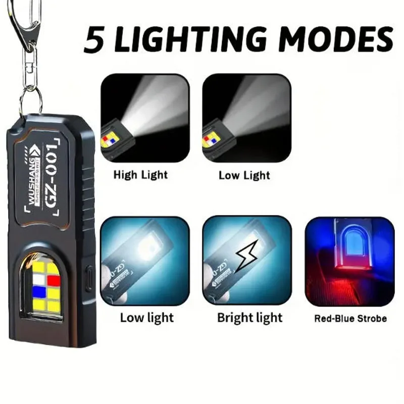 Mocna Mini Latarka LED COB z B – Keychain Flashlight recenzja i cena