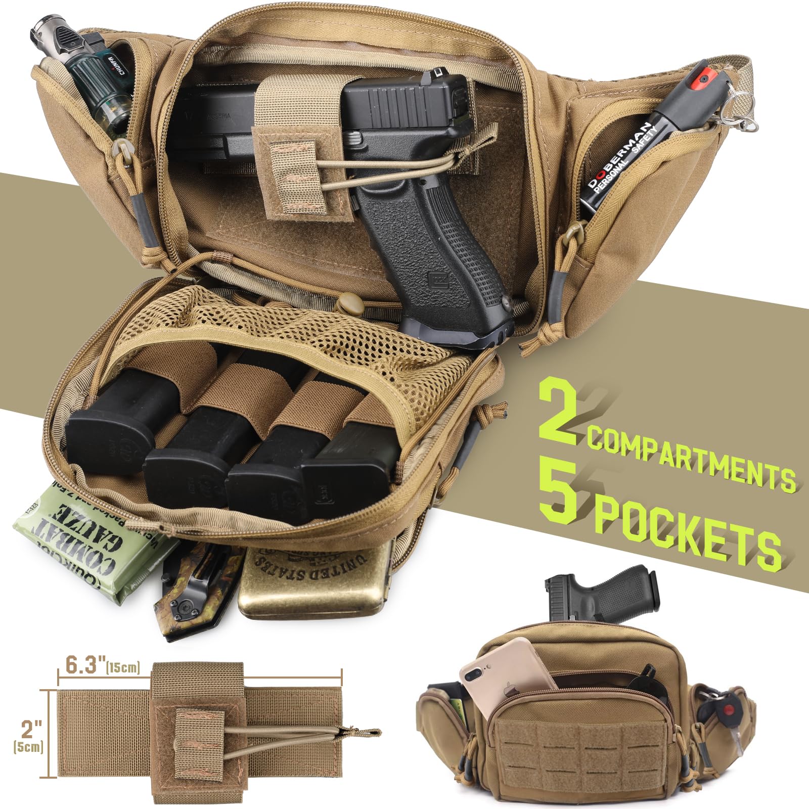 Taktyczna saszetka biodrowa do – Edc Carry Fanny Pack recenzja i cena