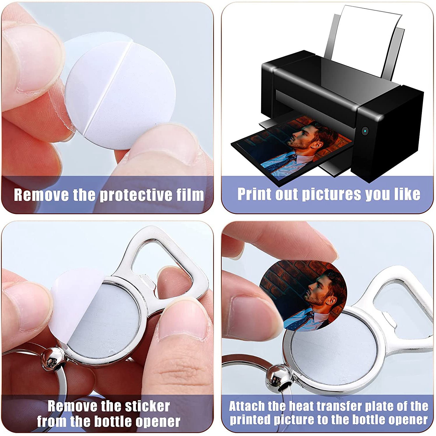 AED7-10 szt. Sublimacyjne brel – Bottle Opener Keyring recenzja i cena